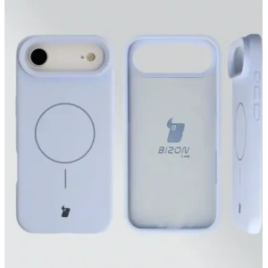 Silikonowe etui z pierścieniem magnetycznym Bizon Soft Case Magnetic do Apple iPhone Air błękitne