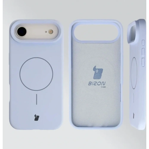 Silikonowe etui z pierścieniem magnetycznym Bizon Soft Case Magnetic do Apple iPhone Air błękitne