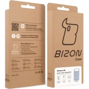 Silikonowe etui z pierścieniem magnetycznym Bizon Soft Case Magnetic do Apple iPhone Air błękitne