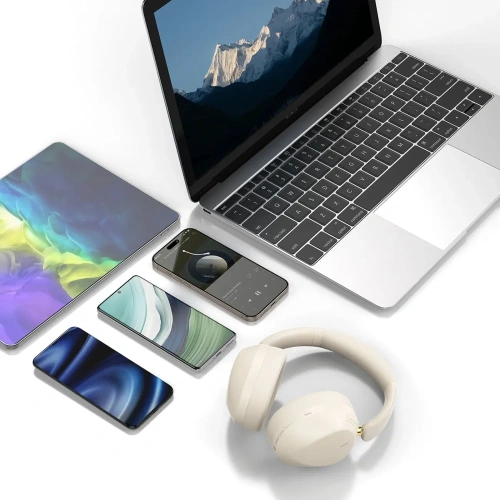 Bezprzewodowe słuchawki nauszne Dudao X22 Max Bluetooth 5.4 ANC beżowe