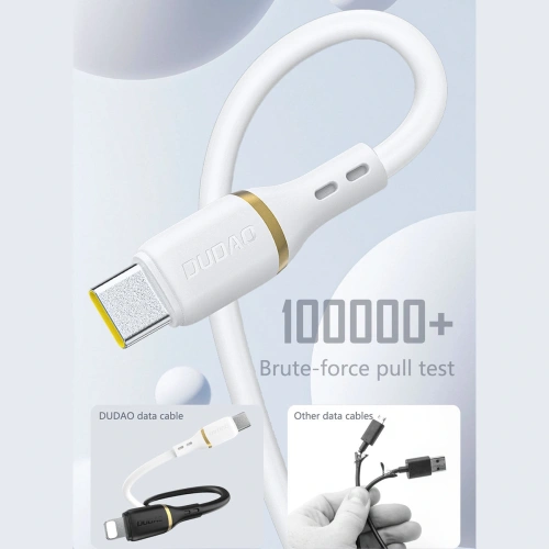 Kabel Dudao L25C USB-C do USB-C 60W 1m biały