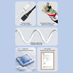 Kabel Dudao L25T USB-A do USB-C 5A 1m biały