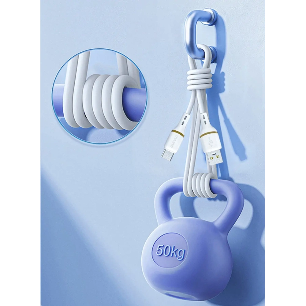 Kabel Dudao L25T USB-A do USB-C 5A 1m biały