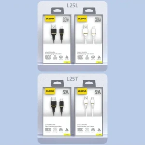 Kabel Dudao L25T USB-A do USB-C 5A 1m biały