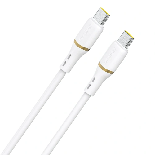 Kabel Dudao L25C USB-C do USB-C 60W 1m biały