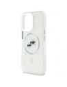 Etui Karl Lagerfeld do Apple iPhone 16 Pro hardcase IML Metal Karl&Choupette Head MagSafe biały
