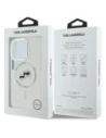 Etui Karl Lagerfeld do Apple iPhone 16 Pro hardcase IML Metal Karl&Choupette Head MagSafe biały