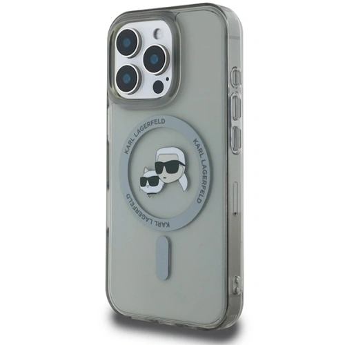 Etui Karl Lagerfeld do Apple iPhone 16 Pro hardcase IML Metal Karl&Choupette Head MagSafe czarny