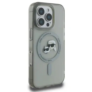 Etui Karl Lagerfeld do Apple iPhone 16 Pro hardcase IML Metal Karl&Choupette Head MagSafe czarny