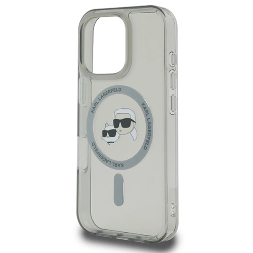 Etui Karl Lagerfeld do Apple iPhone 16 Pro hardcase IML Metal Karl&Choupette Head MagSafe czarny