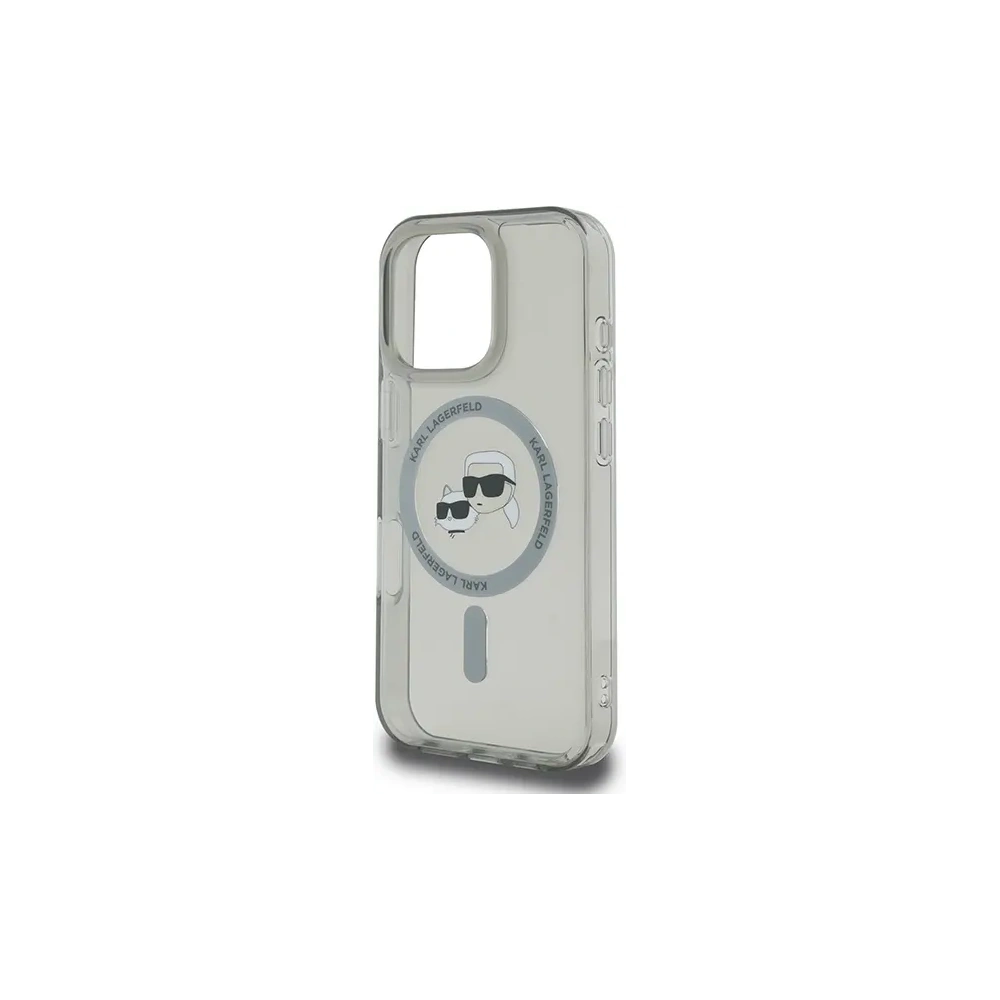 Etui Karl Lagerfeld do Apple iPhone 16 Pro hardcase IML Metal Karl&Choupette Head MagSafe czarny