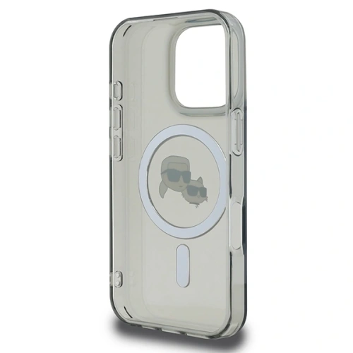 Etui Karl Lagerfeld do Apple iPhone 16 Pro hardcase IML Metal Karl&Choupette Head MagSafe czarny