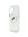 Etui Karl Lagerfeld do Apple iPhone 16 Plus hardcase IML Metal Karl&Choupette Head MagSafe biały