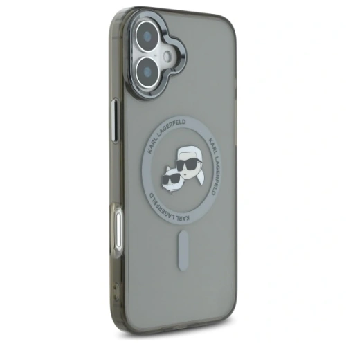 Etui Karl Lagerfeld do Apple iPhone 16 Plus hardcase IML Metal Karl&Choupette Head MagSafe czarny