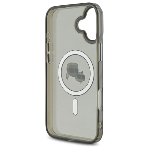Etui Karl Lagerfeld do Apple iPhone 16 Plus hardcase IML Metal Karl&Choupette Head MagSafe czarny