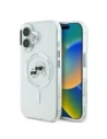 Etui Karl Lagerfeld do Apple iPhone 16 hardcase IML Metal Karl&Choupette Head MagSafe biały