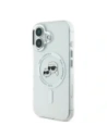 Etui Karl Lagerfeld do Apple iPhone 16 hardcase IML Metal Karl&Choupette Head MagSafe biały