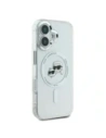 Etui Karl Lagerfeld do Apple iPhone 16 hardcase IML Metal Karl&Choupette Head MagSafe biały