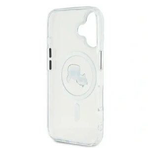 Etui Karl Lagerfeld do Apple iPhone 16 hardcase IML Metal Karl&Choupette Head MagSafe biały