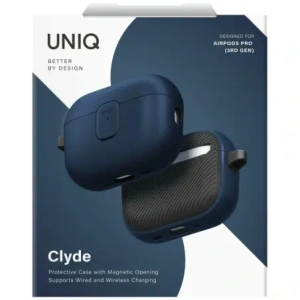 Etui UNIQ Clyde do Apple AirPods Pro 3 gen niebiesko szary