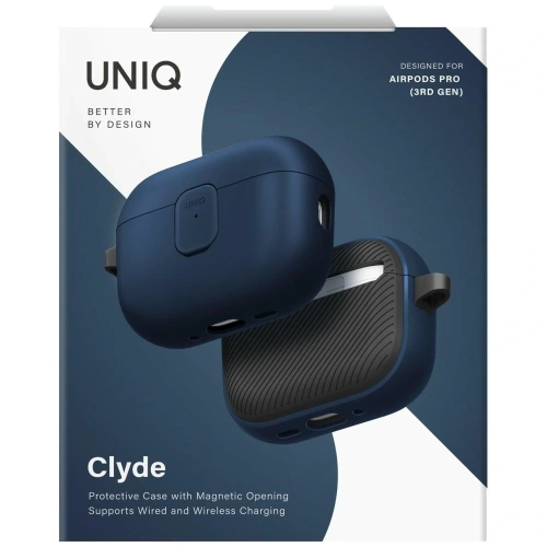 Etui UNIQ Clyde do Apple AirPods Pro 3 gen niebiesko szary
