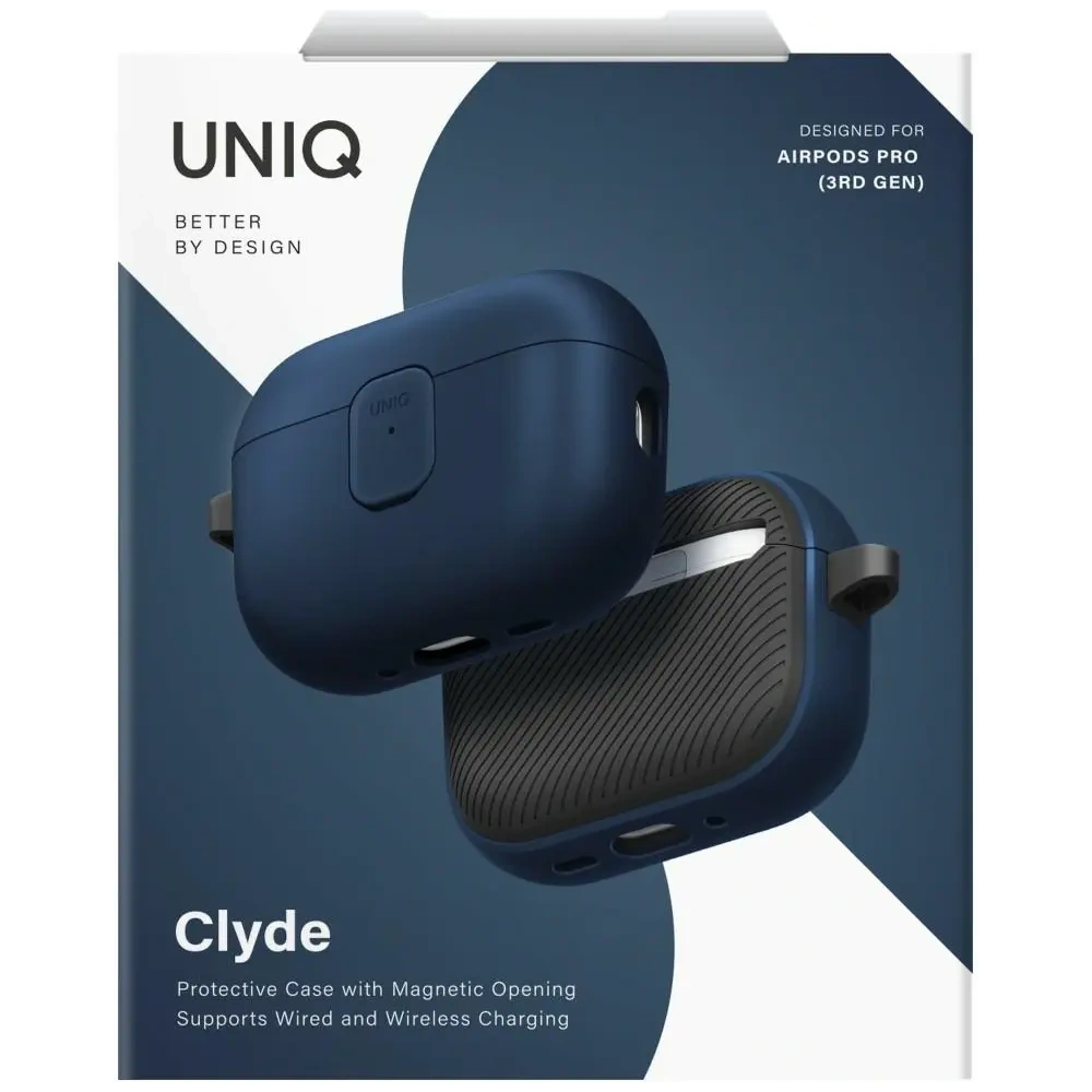 Etui UNIQ Clyde do Apple AirPods Pro 3 gen niebiesko szary