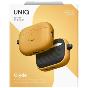 Etui UNIQ Clyde do Apple AirPods Pro 3 gen żółto szary