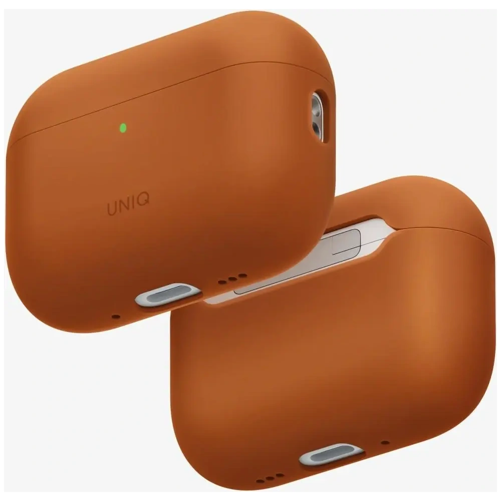Etui UNIQ Lino do Apple AirPods Pro 3 gen Silicone pomarańczowy