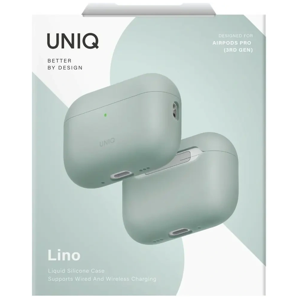 Etui UNIQ Lino do Apple AirPods Pro 3 gen Silicone zielony
