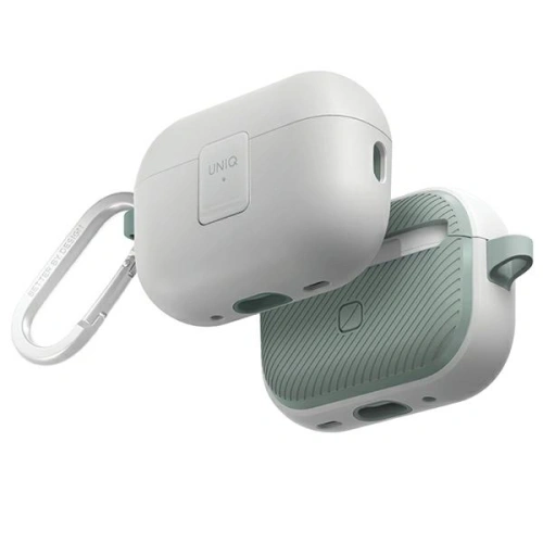 Etui UNIQ Clyde Lock Case do Apple AirPods Pro 2 biało-miętowy/dove white-soft mint
