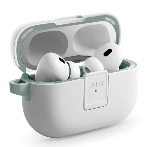 Etui UNIQ Clyde Lock Case do Apple AirPods Pro 2 biało-miętowy/dove white-soft mint