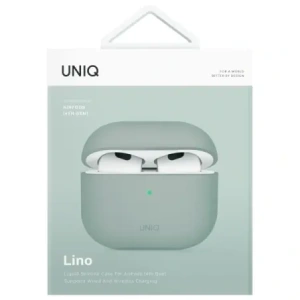 Etui UNIQ Lino do Apple AirPods 4 Silicone zielony/iceplant green