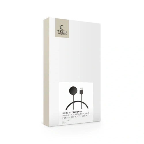 Ładowarka indukcyjna Tech-Protect MC03 Ultraboost Magnetic Charging USB-A Cable 100cm Samsung Galaxy Watch Black