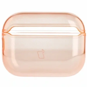 Elastyczne etui z karabińczykiem Bizon Case Headphone Clear do Apple AirPods Pro 3 pomarańczowe