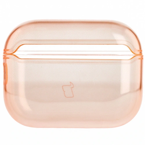 Elastyczne etui z karabińczykiem Bizon Case Headphone Clear do Apple AirPods Pro 3 pomarańczowe