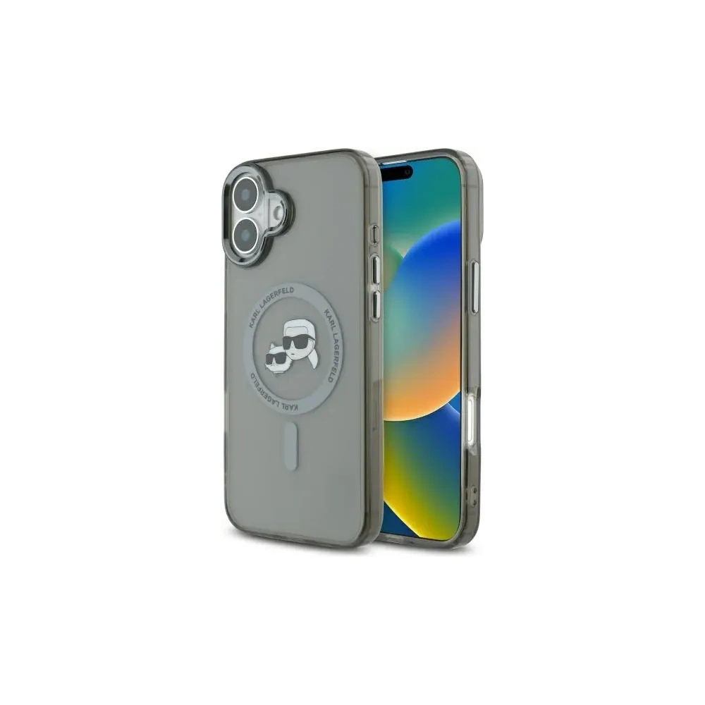Etui Karl Lagerfeld do Apple iPhone 16 hardcase IML Metal Karl&Choupette Head MagSafe czarny Etui Karl Lagerfeld do Apple iPhone 16 hardcase IML Metal Karl&Choupette Head MagSafe czarny