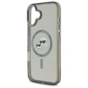 Etui Karl Lagerfeld do Apple iPhone 16 hardcase IML Metal Karl&Choupette Head MagSafe czarny