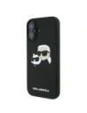 Etui Karl Lagerfeld do Apple iPhone 16 hardcase Silicone Double Heads Print MagSafe czarny