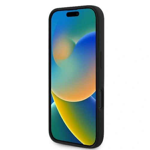 Etui Karl Lagerfeld do Apple iPhone 16 hardcase Silicone Double Heads Print MagSafe czarny