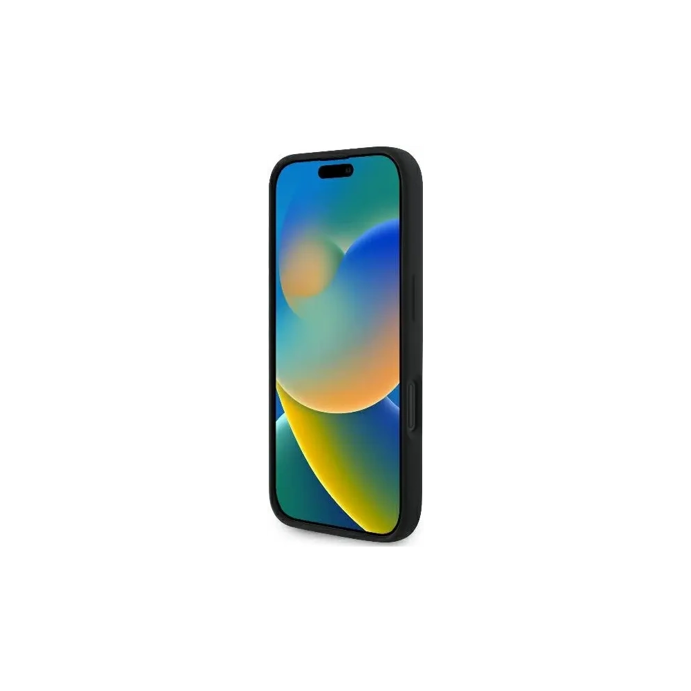 Etui Karl Lagerfeld do Apple iPhone 16 hardcase Silicone Double Heads Print MagSafe czarny