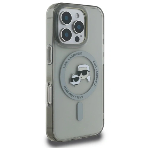 Etui Karl Lagerfeld do Apple iPhone 16 Pro Max hardcase IML Metal Karl&Choupette Head MagSafe czarny