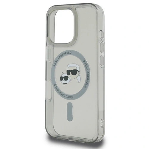 Etui Karl Lagerfeld do Apple iPhone 16 Pro Max hardcase IML Metal Karl&Choupette Head MagSafe czarny