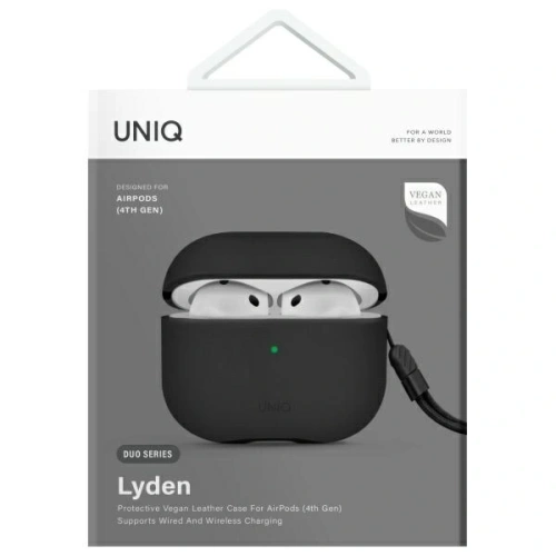 Etui UNIQ Lyden DS do Apple AirPods 4 czarny/dallas black