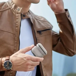 Etui UNIQ Lyden DS do Apple AirPods Pro 2 gen beżowo-zielony/ivory-lichen green