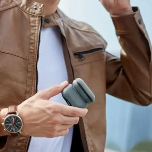 Etui UNIQ Lyden DS do Apple AirPods Pro 2 gen niebiesko-czarny/washed blue-black