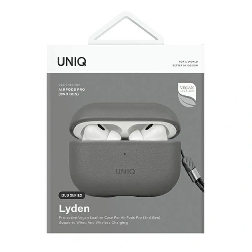 Etui UNIQ Lyden DS do Apple AirPods Pro 2 gen szaro-czarny/charcoal grey-black