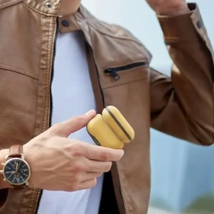 Etui UNIQ Lyden DS do Apple AirPods Pro 2 gen żółto-szary/canary yellow-flint grey