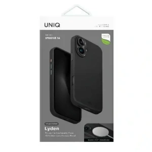 Etui UNIQ Lyden do Apple iPhone 16 Magclick Charging czarny/dallas black