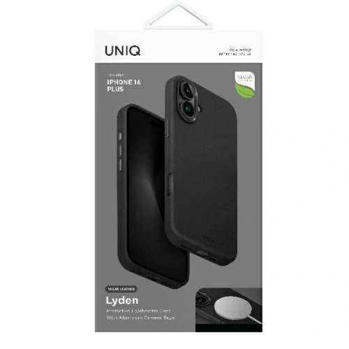Etui UNIQ Lyden do Apple iPhone 16 Plus Magclick Charging czarny/dallas black