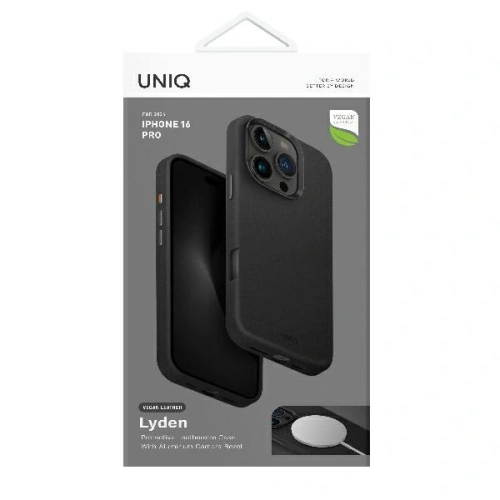 Etui UNIQ Lyden do Apple iPhone 16 Pro Magclick Charging czarny/dallas black